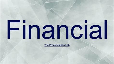 how to pronounce financial|How to pronounce “finance”, “fi.
